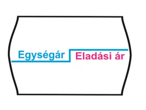 25x16 Egység Ár-Eladási Ár Árazószalag FEHÉR 