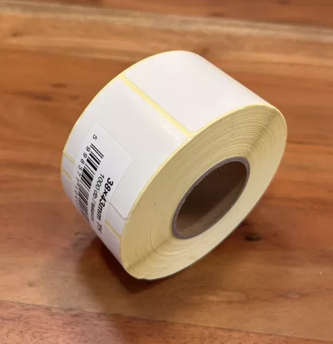 43x38mm Thermo Vonalkód Tekercses Címke 1.000 db címke/tekercs