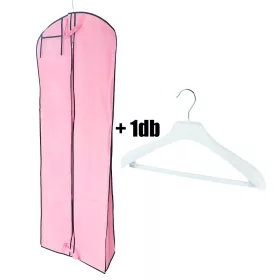   Pink Alkalmi Ruhazsák Fekete Szegéllyel + 1db Fehér Vállfa