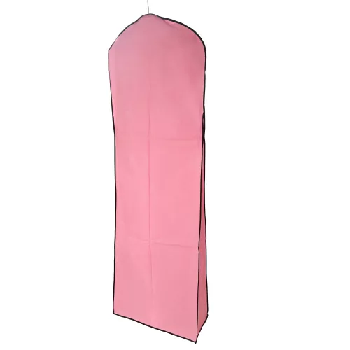 Pink Alkalmi Ruhazsák Fekete Szegéllyel + 1db Fehér Vállfa