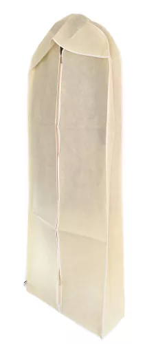 Vanília Menyasszonyi Ruhazsák Fehér Szegéllyel 180x70cm 