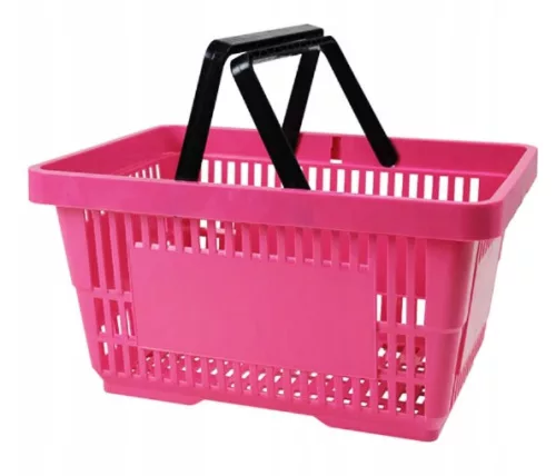 22L Bevásárló Kosár 2 füles PINK