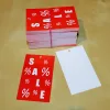 80x48 mm SALE feliratos függő címke, kis lyukkal