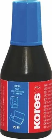 Bélyegzőfesték, 28 ml, KORES, kék