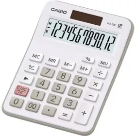   Számológép, asztali, 12 számjegy, CASIO "MX 12WE", fehér