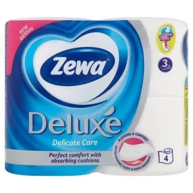   Toalettpapír, 3 rétegű, 4 tekercses, ZEWA "Deluxe", fehér