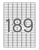 A4 Etikett, kerekített sarkú, 25,4x10 mm, APLI, 189 db/lap