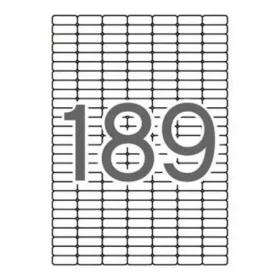 A4 Etikett, kerekített sarkú, 25,4x10 mm, APLI, 189 db/lap